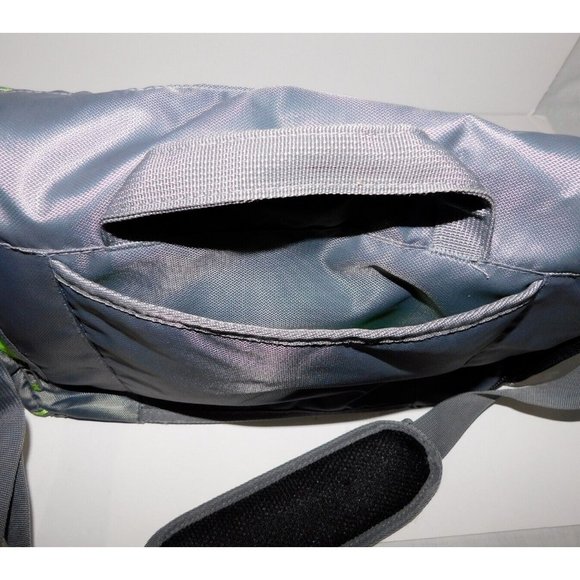 ISAGENIX Gray Neon Green Crossbody Shoulder Messenger Laptop Computer Bag - Picture 11 of 12